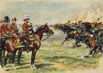 King George V reviewing his troops at Aldershot by Henry Payne